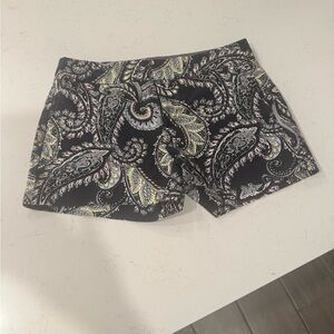 Banana Republic Black , pink, and yellow paisley Patterned Shorts